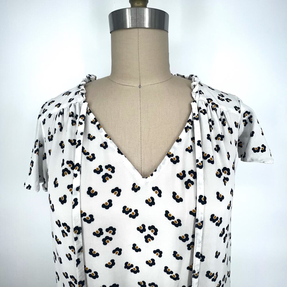 Boden Angelica Top Womens sz UK 10 US 6 Ruffle Tie Neck Blouse - Picture 10 of 16